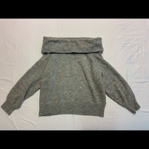 H&M Fold Over Off-Shoulder Long Sleeve Sweater